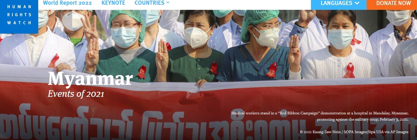 Human Rights Watch Myanmar Report