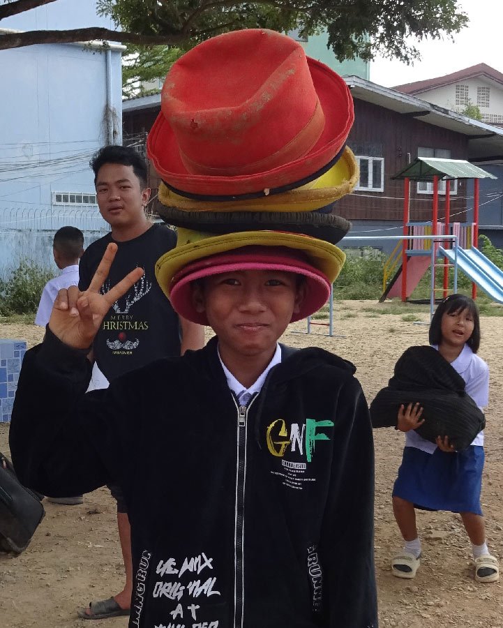 New_Society student hat balance